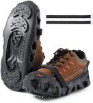 LACE INN Non Slip Gripper Spikes for Shoes, Ice Snow Grips Traction Cleats with 30 Steel Studs Crampon for Walking On Snow and Ice (Size XL)