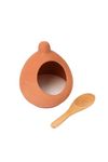 Dexam 17851107 Salt Cellar and Spoon Set in Terracotta, Brown