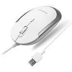 Macally Silent Wired Mouse - Slim &