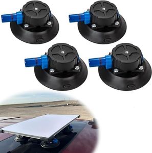 4.5" Suction Feet for Starlink Flat Mount, Hand Pump Vacuum Suction Cup, Portable Glass Suction Cups fit for countertops, Glass, Metal, and More 4 pack