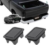 Phamyor Stake Pocket Cover, Truck Bed Rail Stake Hole Plugs Fit for 2019-2023 Dodge Ram 1500, Bed Rail Stake Pocket Covers Rear Truck Tonneau Covers Stake Holes Cap Plugs, ABS, Black, 2pcs