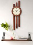 CHRONIKLE Decorative Vertical Wooden Case Analog Pendulum Wall Clock for Living Room Home Decorations Office Gifts (Size: 19 x 8.5 x 57.5 CM | Weight: 1190 Gram | Color: Brown)