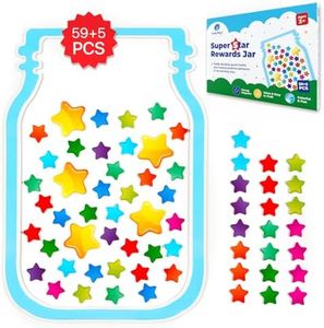 Magnetic Super Star Rewards Jar - Classroom Behavior Management Tools, Marble Jar Reward System for Classroom, Behavior Chart for Classroom, Positive Behavior Chart, Incentive Chart - Simply Magic