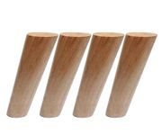 Round Solid Wood Furniture Legs Sofa Replacement Legs Perfect for Mid-Century Modern/Great IKEA hack for Sofa, Couch, Bed, Coffee Table (7 Inches,Set of 4, Original Wood Color)