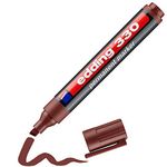 edding 330 permanent marker - brown - 1 pen - chisel tip 1-5 mm - waterproof, quick-drying, smear-proof pens - for cardboard, plastic, glass, wood, metal and fabric