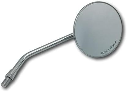 4 Inch (Approx. 10 cm) Custom Mirror Round Chrome with E-Approval for Japanese Motorcycles and Custom Bikes Universal (Suitable for Right or Left)