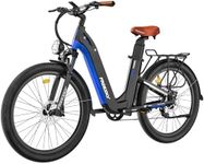FREESKY Electric Bike, Dual Battery 48V 30A, 120 Miles(190KM) Long Range, Step-Thru ebike for Adults with 7-Speed Electric Bicycle Torque Sensor Full Suspension E-bike Commuting City Beach Snow
