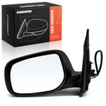 A-Premium Mirror Replacement for Toyota Matrix 2009-2013 Pontiac Vibe, with Power Glass Adjust, Manual Fold, Color Black, Driver Side (Left)