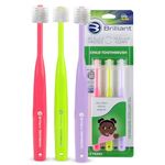 Brilliant Child Toothbrush by Baby Buddy, Ages 2-5 Years, Pink-Lime-Lilac, 3 Count