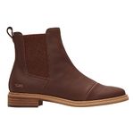 TOMS Women's Charlie Chelsea Boot, Chestnut Leather, 7 UK