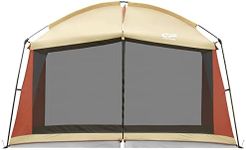 CAMPROS CP Screen House 12 x 10 Ft Screened Mesh Net Wall Canopy Tent Screen Shelter Gazebos for Patios Outdoor Camping Activities - Beige