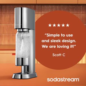 SodaStream Ensō Sparkling Water Maker – Stainless Steel, 1L BPA-Free Bottle
