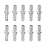 uxcell 10x50mm Plastic Expansion Tube Bolts Column Frame Fixings Gray 24pcs