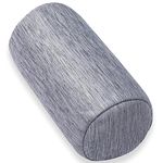 1 MIDDLE ONE Round Cylinder Bolster Pillow with Removable Cooling Cover, Tube Roll Cervical Pillow for Head, Neck, Back and Legs Support, 13"x 6", Grey