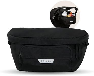 Colugo On-The-Go Stroller Organizer Insert with Zipper, Stroller Caddy with Cup Holder, Stroller Accessories for Parents specially designed to fit to your stroller with Non Slip Straps (Black)