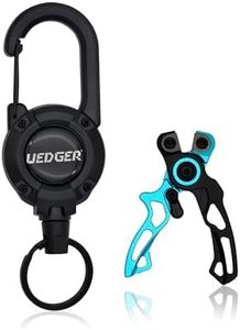 UEDGER Mini Fishing Line Cutter - Braided Line Scissor with Retractor, Fly Fishing Nippiers Line Clipper for Braid, Mono, Fluoro Lines (Blue)