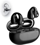 Wireless Ear Clip Bone Conduction Earbuds Open-Ear Headphones Bluetooth 5.3,Clip-on Sports Wireless Earbuds Waterproof External Headphones,Noise Reduction,Noise Reduction/Quality/Super (RXZE-Black-F4)