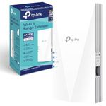 TP-Link Mesh WiFi 6 Booster, WiFi Repeater, Ultraxtend WiFi Range Extender AX1800 Mbps with 1 Gigabit Port, Internet Repeater, 5GHz, App Control Easy Setup, UK Plug (RE600X)