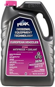 PEAK OET Extended Life Pink 50/50 Prediluted Antifreeze/Coolant for European Vehicles, 1 Gal.