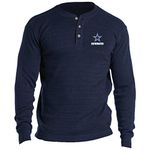 Dunbrooke Apparel NFL Dallas Cowboys Mens Thermal HenleyThermal Henley, Team, X-Large