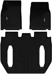 3W Floor Mats Fit for Tesla Model X 6 Seat 2021-2024 All Weather TPE Custom Fit Floor Liners for 1-3 Rows Full Set Car Mats Black