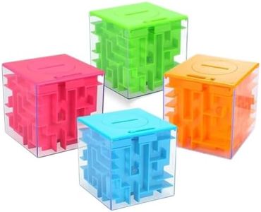 Maze Puzzle Box Money Saving Box, Coin Cash Bills Storage Boxes for Children Birthday Fun Game Challenge