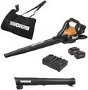 WORX WG583 40V Cordless Leaf Blower, 3 in 1 Blowers for Lawn Care with Vacuum & Mulcher, Electric Blower with Brushless Motor & 2 Speed Control, 2 Batteries & Charger Included