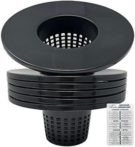 6 in. Wide Lip Bucket Basket (Pack of 6) | 5 Gallon Bucket Lids for DWC, Net Pots for Hydroponics + Twin Canaries Chart