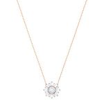 Swarovski Sunshine pendant, Sun, White, Rose gold-tone plated