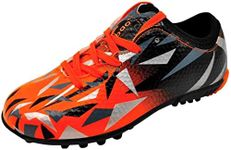 tiebaoGanar Soccer Turf Shoes Indoor Youth Boys Girls Turf Cleat Football TBG-S76516/Orange-37