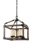 Sea Gull Lighting 3113303-846 Dunning Three - Light Chandelier Hanging Modern Fixture, Stardust/Cerused Oak