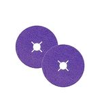 7 Inch Fibre Disc " 60" Grit Ceramic Sanding Disc -(Pack Of 10 Pieces) - For Angle Grinders Weld Removal on Fabricated Stainless Steel, Carbon Steel and Parting Line Removal on Castings. 10 pcs