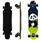 31 Inch Small Longboard Carving Cruising Skateboard for Kids Teens Adults (Sky)