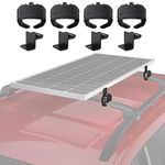 BougeRV Solar Panel Crab Mounting Kit for Car with Cross Bars, Universal Roof Rack Clamps for Luggage Rack Without Drilling, 100 to 200 Watt Solar Panel Mounting Brackets, Auto Off-Grid Solar System