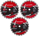 CRAFTSMAN CMAS3725243 3 Pack 7-1/4-In 24-Tooth Carbide Circular Saw Blade