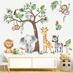 decalmile Jungle Animals Tree Wall 