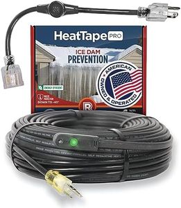Bundle Offer | RADIANT SOLUTIONS HeatTapePro- Self-Regulating Heat Cable with GlowCap™- 10 YR warranty - Ice Dam & Pipe Freeze Protection - 6 ft cable + 16” Long ThermaCord 120v Heat Cable Controller