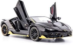 Believers Group DC Lamborghini 1:24 Scale Die-Cast Lambo Centenario with 4 Openable Doors, Working Headights 3 Yrs & Up (Pack of 1,Black)