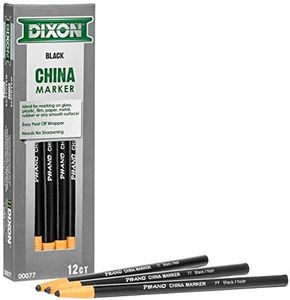 Dixon China Marker, Black, Dozen, 12 Count (Pack of 1)