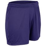 CHAMPRO Girls' Vision Athletic Gym Shorts, Purple, Small