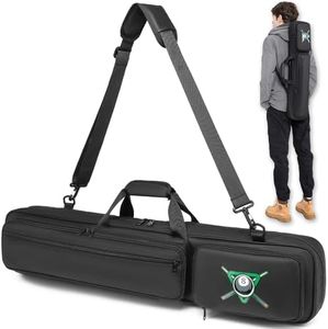 XINTREY Pool Cue Case 4x4, Billiard Stick Carrying Bag with Backpack Straps Holds 4 Butts & 4 Shafts, Soft Padded Pool Stick Organizer for Easy Carry Travel