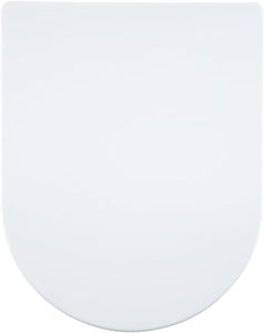 AQUALONA D Shape Soft Close Toilet Seat – White, Easy Fit