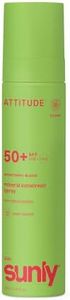 ATTITUDE Kids Mineral Sunscreen Lightweight Lotion SPF 50, Broad Spectrum Zinc Oxide, EWG Verified, Non-Nano, Water-Resistant 80 Min, Non-Greasy Face & Body, Watermelon & Coco, 80 g