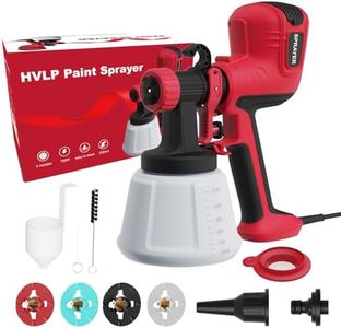 Pistola Pintura, Pistola Pintura Electrica HVLP de 700W con Conexiones para Limpieza y Soplado, 4 Boquillas y 3 Patrones, para Cobertizos de Muebles, Gabinetes, Cercas, Paredes, Puertas, etc.