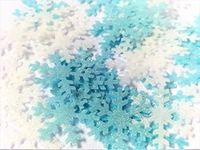 Toppercake Blue &White Pearlescent Shimmer Edible Wafer Snowflake Cupcake Decoration Cake Topper (pack of 40)