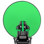 Aiuca Portable Green Screen Chair, 57 in Greenscreen Backdrop with Stand Double Sided Foldable Green Background, Chroma Key, for Photography Streaming Gaming Photo Zoom Video Chats and Meeting