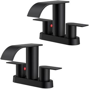 FORIOUS Bathroom Faucet 4 Inch Centerset Two Handles 2 Pack Matte Black