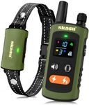 Skasii Dog Training Collar with Remote - 4500FT, IPX8, 0-150 Lbs, Dog Shock Collar with 4 Training Modes, Security Lock, Rechargeable e-Collar, Outside Use, for Small Medium Large Dogs, Green