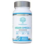 Vegan Omega 3 - Full Spectrum DHA, EPA & DPA - 90 Softgels of Life’s Omega Algal Oil - Ultimate Joint, Heart & Brain Health Supplement - Made in The UK