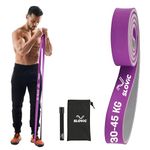 SLOVIC Dual Color Heavy Resistance Band (Purple & Grey) for Workout Set Exercise & Stretching Pull Up Bands for Home Exercise Toning Loop Bands for Gym Men & Women Resistance Bands (with Door Anchor)